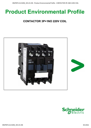PEP_Contactors, TeSys K, 3P - AC-3 <= 440 V 9 A - 1 NO aux. - 220...230 V AC coil