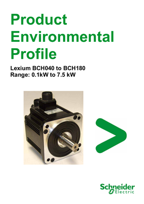 BCH040 to BCH180 servo motor - Lexium23, Product Environmental Profile