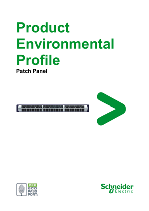 Patch Panel - Product Environmental Profile