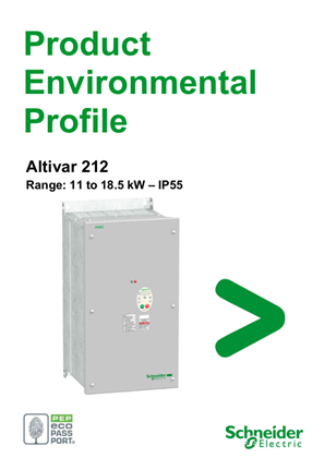 Altivar 212 - 11 to 18.5 kW – IP55, Product Environmental Profile
