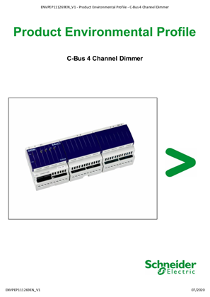 C-Bus, 4 Channel Dimmer - Product Environmental Profile