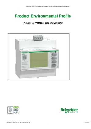 PowerLogic PM32XX, Environmental Disclosure, Product Environmental Profile