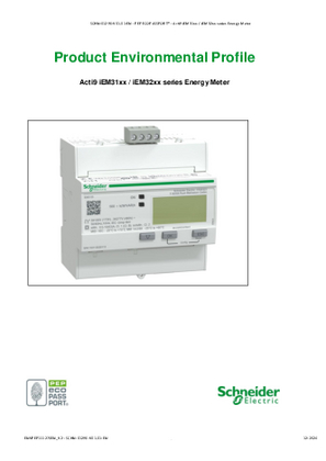 Acti 9 iEM31/32XX energy meter, Environmental Disclosure, Product Environmental Profile