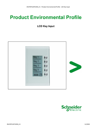 LCD Key Input - Product Environmental Profile