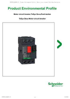 Motor circuit breaker,TeSys Deca,push-button