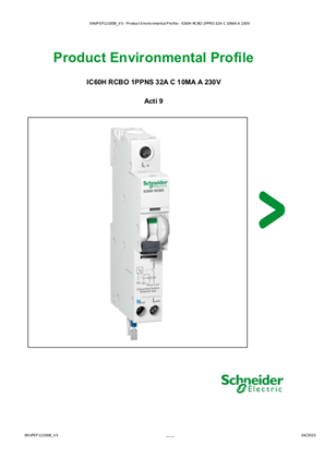 iC60H RCBO 1PPNS 32A 10mA A 230V - Product Environmental Profile