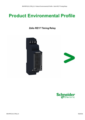 RE17... Timer Relays, Product Environmental Profile