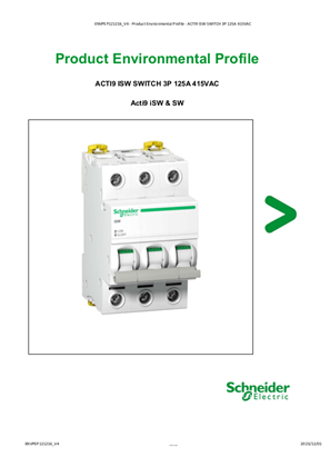 Acti 9 iSW switch - Product Environmental Profile