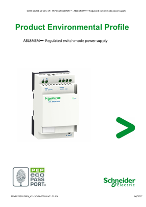 ABL8 MEM.... Regulated switch mode power supply, Product Environmental Profile