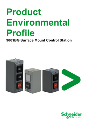 9001BG... Surface Mount Control Station, Product Environmental Profile