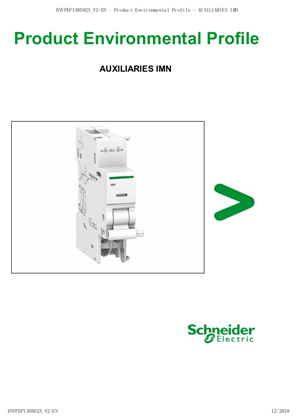 Acti9 - AUXILIARIES iMN - Product Environmental Profile