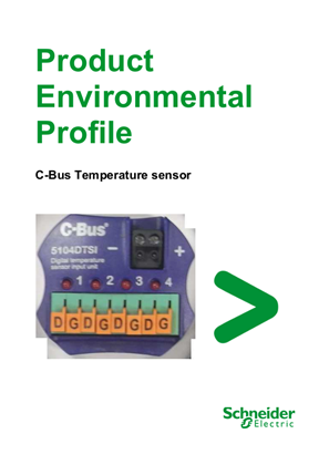 C-Bus, Temperature sensor - Product Environmental Profile