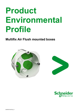 Multifix - Air Flush mounted boxes - Product Environmental Profile