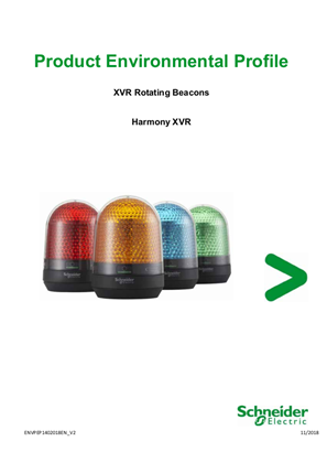 XVR… Multi-functional LED Beacon, Product Environmental Profile
