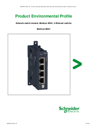 TM4ES4 Network Module - 4 Ethernet switchs, Product Environmental Profile