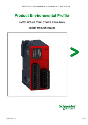 Modicon TM3 Safety Module Product Environmental Profile