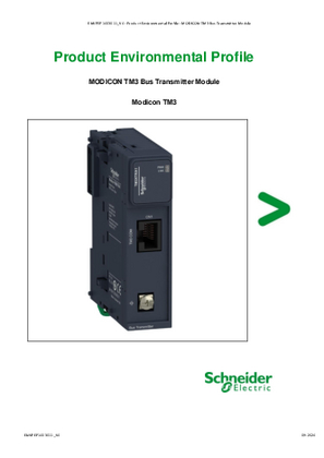 MODICON TM3 Bus Transmitter Module Product Environmental Profile