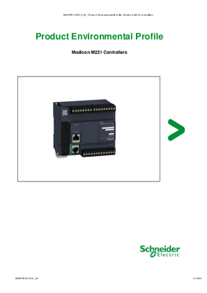 Modicon M221 Bricks controllers, Product Environmental Profile