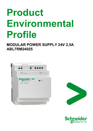 ABL7RM24025 MODULAR POWER SUPPLY 24V 2,5A, Product Environmental Profile