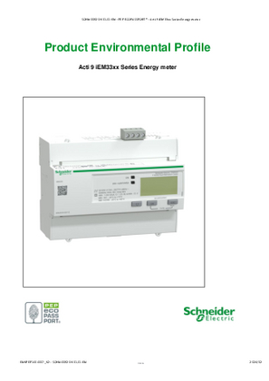 Acti 9 iEM3300 Energy Meter, Environmental Disclosure, Product Environmental Profile