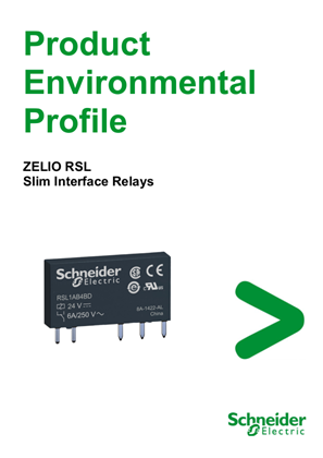RSL... Slim Interface Relays - ZELIO Relays, Product Environmental Profile