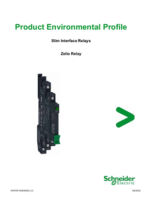 Slim Interface Relays, Product Environmental Profile