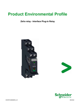 RXG... Interface Plug-in Relay - Zelio Relay, Product Environmental Profile