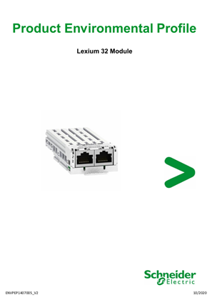 VW3M3... Lexium 32 Module, Product Environmental Profile