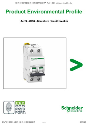 Acti9 iC60 - iC60 Circuit Breaker - Product Environmental Profile