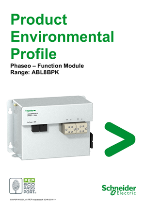 ABL8BPK... Phaseo – Function Module, Product Environmental Profile