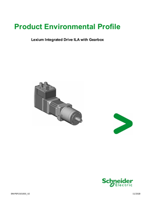 Lexium Integrated Drive ILA with Gearbox - Range: 3.6A to 7A, Product Environmental Profile
