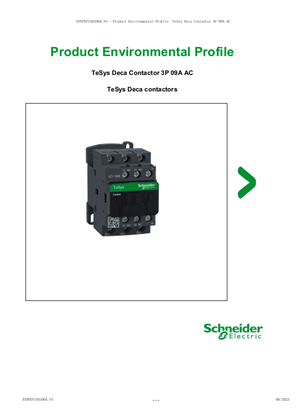 TeSys Deca Contactor 3P 09A AC