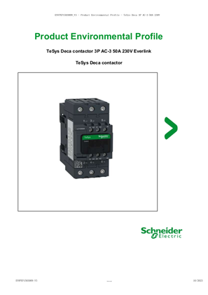 TeSys Deca contactor 3P AC-3 50A 230V Everlink