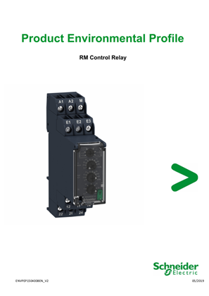 RM... Control Relay, Product Environmental Profile