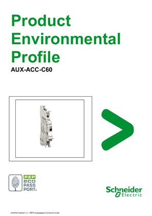 Auxiliary contacts for the C60 and C120 ranges - Product Environmental Profile
