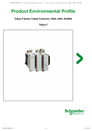 TeSys F-Series Tripole Contactor, 630A, 220V, 50/60Hz