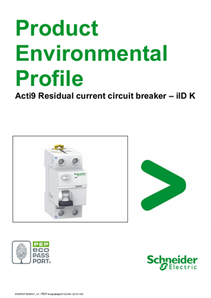 Acti9 Residual current circuit breaker - iID K - Product Environmental Profile