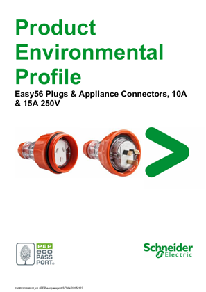 Easy56, Plug Extension Socket/ Appliance Connector 250V, 15A - Product Environmental Profile