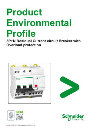 3P+N Residual Current circuit Breaker with Overload protection - PEP
