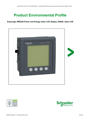 EasyLogic PM2200, Environmental Disclosure, Product Environmental Profile