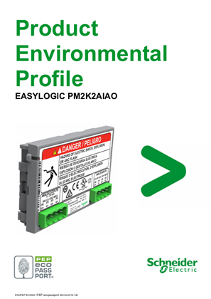 EasyLogic PM2000, Environmental Disclosure, Product Environmental Profile