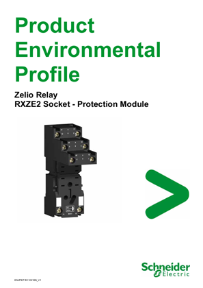 Zelio Relay - RXZE2 Socket - Protection Module, Product Environmental Profile