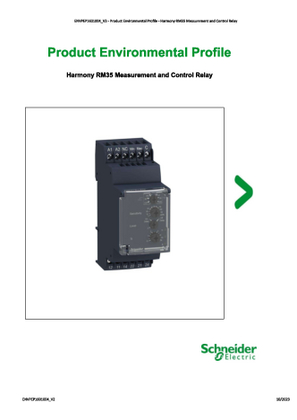 RM35... Measurement and Control Relay, Product Environmental profile