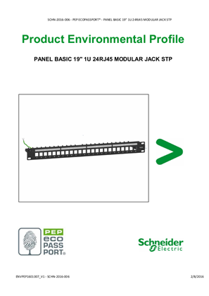 PEP_PANEL BASIC 19" 1U 24RJ45 MODULAR JACK STP