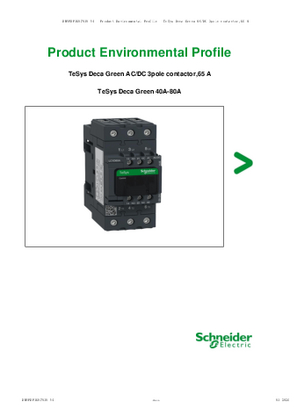 TeSys Deca Green AC/DC 3pole contactor,65 A