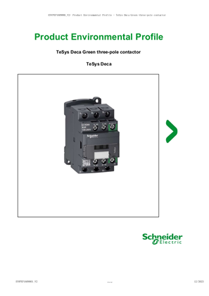 TeSys Deca Green three-pole contactor