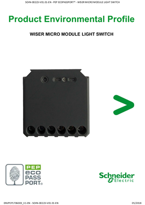 Wiser - MICRO MODULE LIGHT SWITCH - Product Environmental Profile