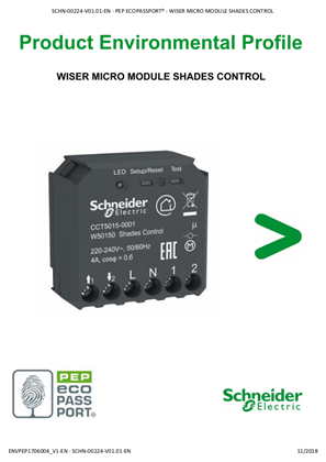 Wiser - MICRO MODULE SHADES CONTROL - Product Environmental Profile
