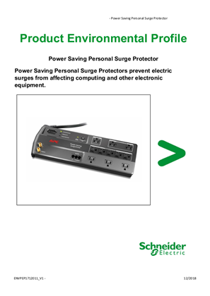 Product Environmental Profile for Surge Protector_EN
