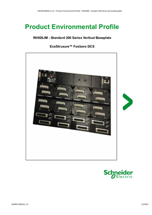 Standard 200 Series Baseplate, Product Environmental Profile
